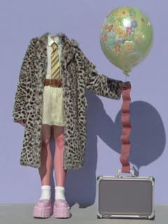 May be an image of overcoat, suitcase, briefcase and text