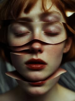 May be an image of one or more people, makeup and text