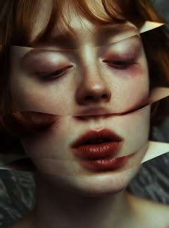 May be a closeup of one or more people, makeup and text