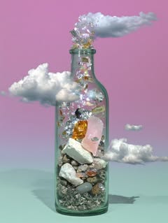 May be an image of bottle, vase, jar and text