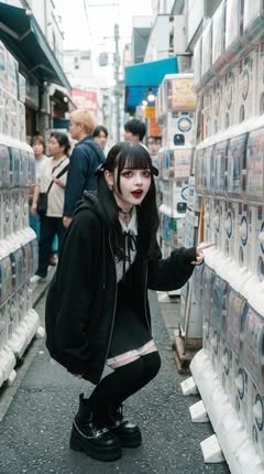 May be an image of newsstand, street and text