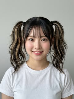 May be an image of one or more people, braids, bangs, long hair and text