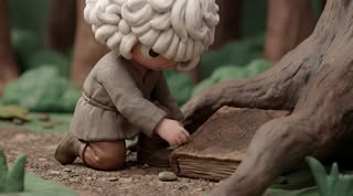 May be a cartoon of doll and text