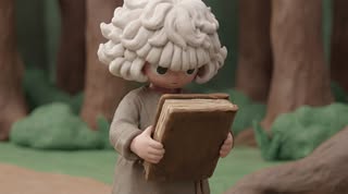 May be a cartoon of doll and text