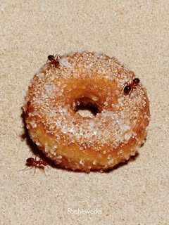 May be an image of bagel, powdered sugar and text