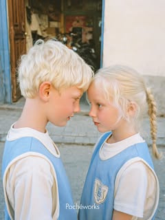 May be an image of braids, blonde hair, child and text that says '2 Pochéworks'