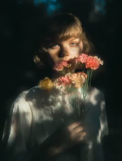 May be an image of one or more people, makeup, carnation and text