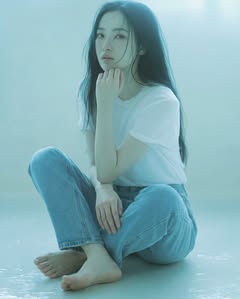 May be an image of one or more people, makeup, hair and text